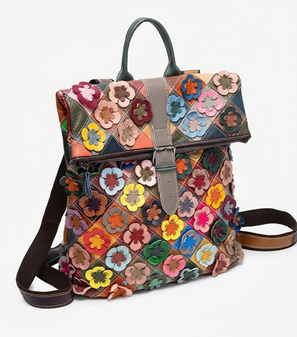 Fleur™ – Luxuriöser Echtleder Rucksack.